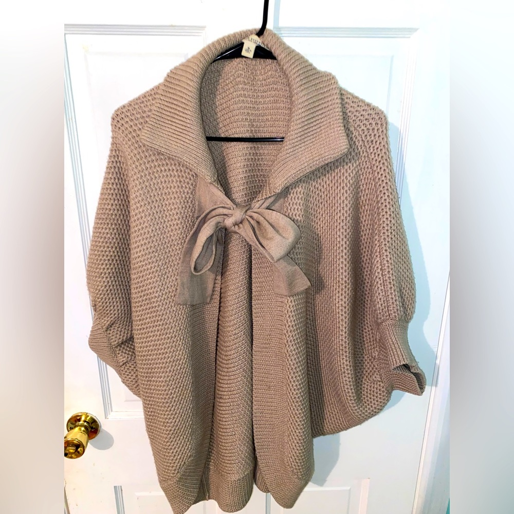 Banana Republic Brown Knitted Cape Sweater